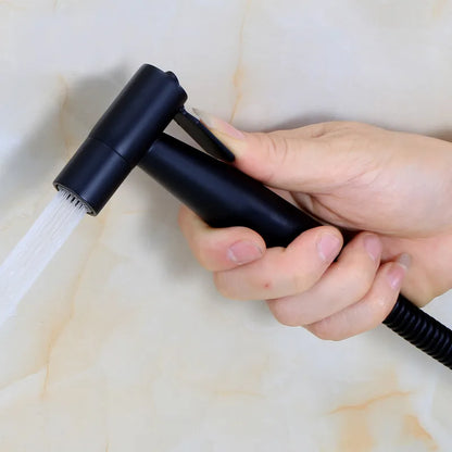 New Handheld Bidet Toilet Sprayer — Luxurious Portable Shattaf with Black Matt Alba Plate for Bathroom