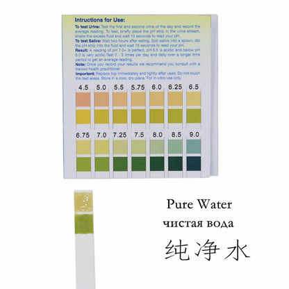 100-Piece pH Test Strips (4.5–9.0) – Dual-Pad Urine and Saliva pH Testing Kit