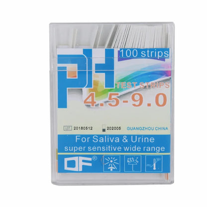 100-Piece pH Test Strips (4.5–9.0) – Dual-Pad Urine and Saliva pH Testing Kit