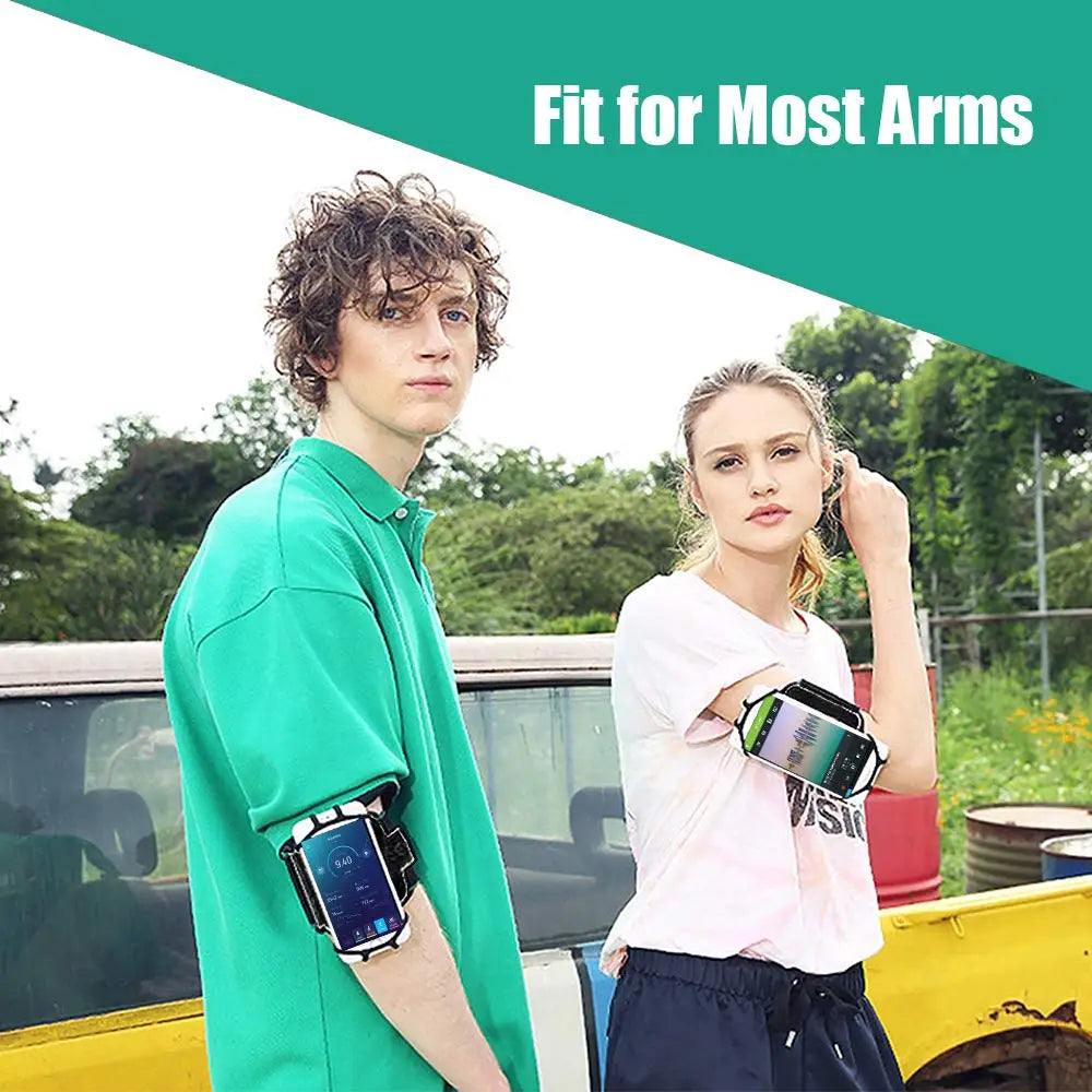 Universal Sports Armband: Wristband Phone Holder for iPhone Running (4"-6.5" Inch) - Compatible with Samsung, Xiaomi, OPPO - Ideal for Cycling, Gym, and Outdoor Activities