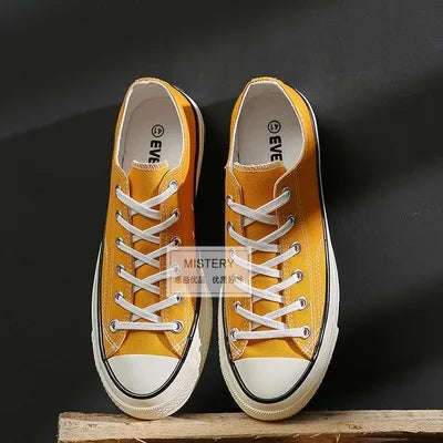 Men’s Canvas Shoes — Fashion Summer Casual Sneakers, High-Top Vulcanized Flats for Men & Women, 2023 Spring-Summer