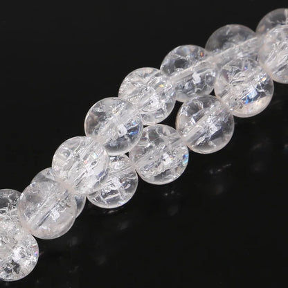 Crystal Glass Crackle Beads - 4/6/8/10mm Round Spacer Charm Beads for DIY Jewelry Making