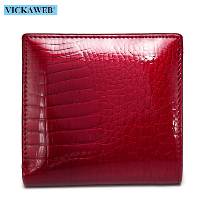 VICKAWEB Mini Women’s Wallet — Genuine Leather Alligator Hasp Short Purse, Fashion Small Wallet for Women 209