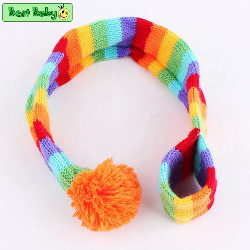 Winter Knitted Pet Accessories Set – Striped Hat, Scarf & Socks for Small Dogs, Puppies & Cats