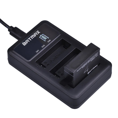 Batmax 1680mAh GoPro HERO4 Replacement Battery with 3-Slot LED USB Charger for AHDBT-401 Action Camera Accessories