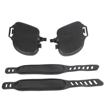 New Exercise Bike Pedals – Widened Bicycle Pedals with Pedal Straps for Stationary Cycle, Home Fitness