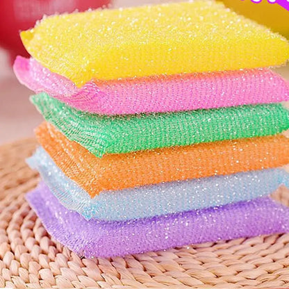 4Pcs Nonstick Kitchen Cleaning Pads - Oil Absorbing Scouring Cloths Sponge Towels for Dish Washing, Bowls & Cookware