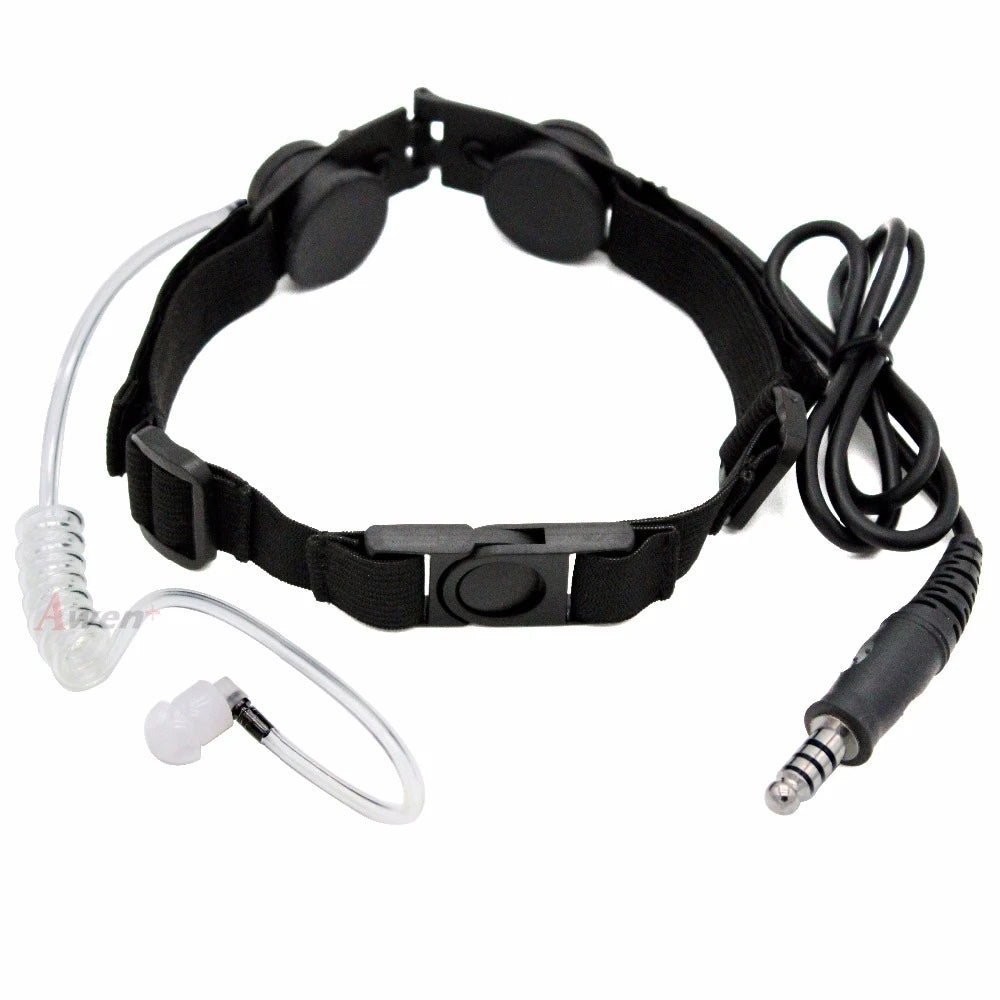 Z Tactical Throat Mic Headset - Z003 Air Tube Earpiece With U94 PTT For BaoFeng And Two Way Radios