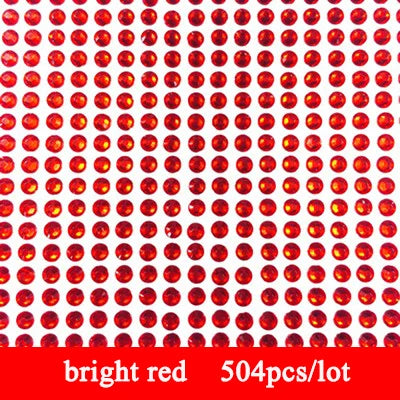 Self Adhesive Rhinestone Stickers - 504/900PCS Acrylic Gems for DIY Crafts & Scrapbooking