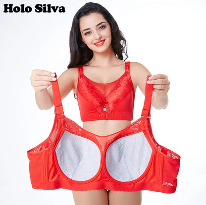 Plus Size Push-Up Bra - Seamless Supportive Bralette for Women 40–52 & 48G–52G