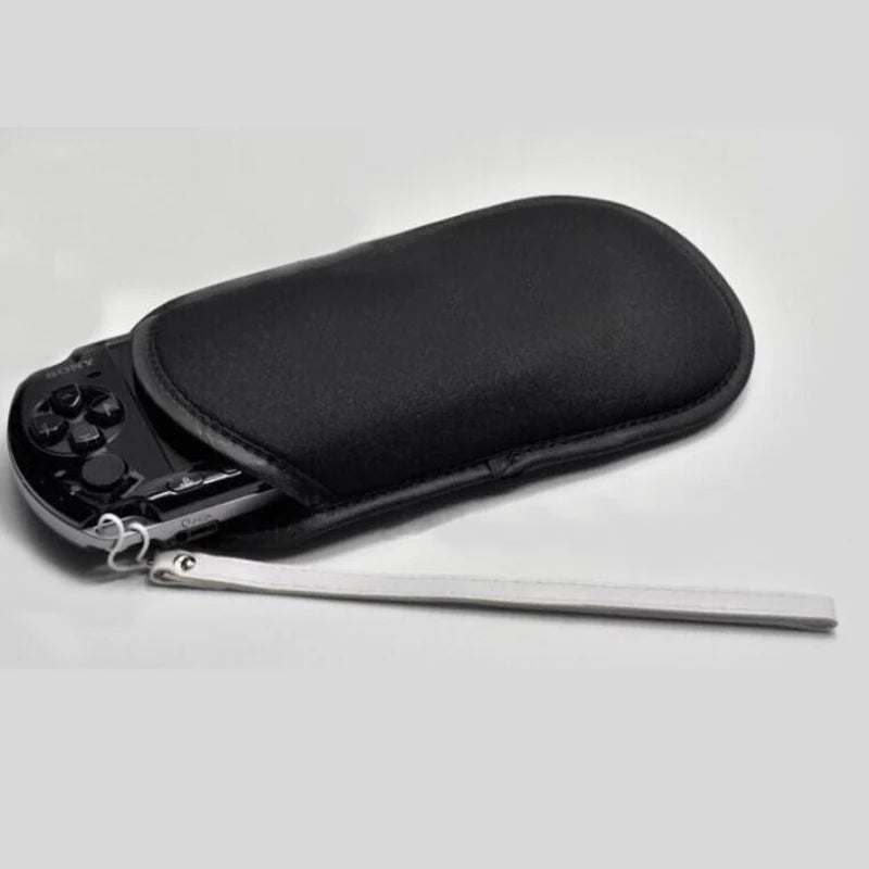 Soft Cloth Protective Carrying Bag for PSP – Storage Pouch with Wrist Lanyard for PlayStation Portable 1000/2000/3000