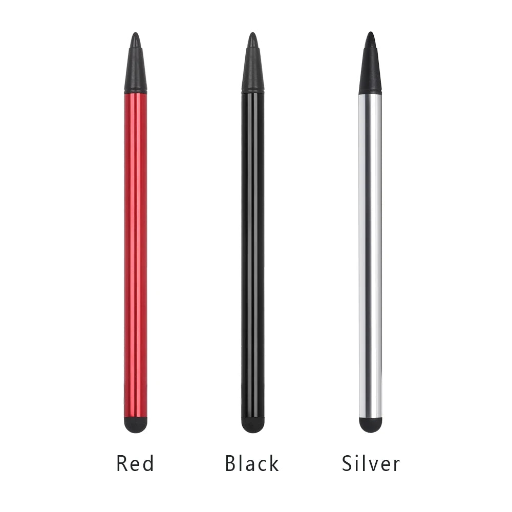 2 in 1 Capacitive Stylus Pen - Touch Screen Pencil for Tablets and Phones | High Precision Multicolor for iPad, Samsung, PC