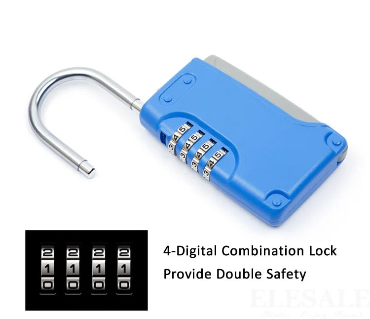 High-Quality Hidden Key Safe Box – 4-Digit Password Lock with Hook (Mini Metal Secret Storage for Home, Villa, Caravan)