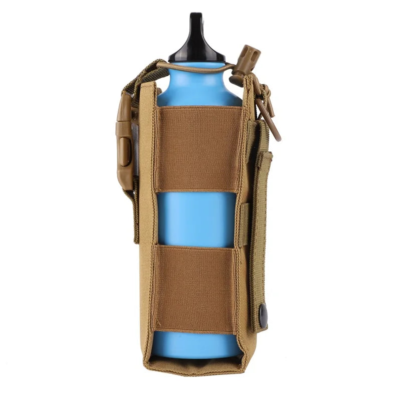 MOLLE Water Bottle Holster Pouch - Outdoor Sports, Hiking, Camping & Travel Canteen Holder EDC Tool Waist Bag