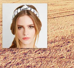 White Woven Floral Lace Hair Scarf Wrap – Retro Triangle Headscarf, Travel & Photo Hat, Hair Accessories for Women