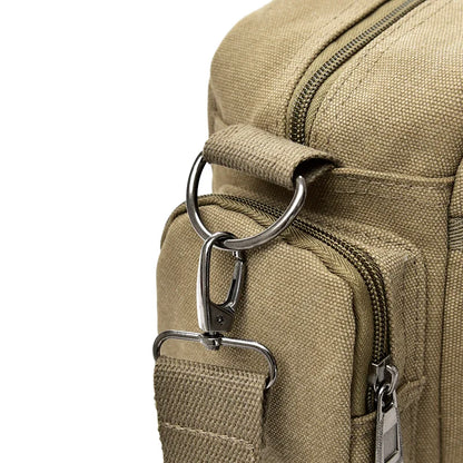 Brand Men’s Crossbody Bags - Canvas Shoulder Messenger Bag for Travel, Casual Large Satchel Handbag in Grey