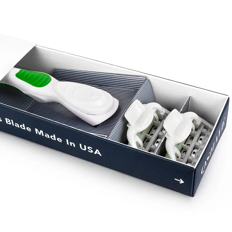 QShave Green Series Women’s Razor — 5-Layer X5 Blade Hair Remover for Bikini & Legs, Valentine’s Day Gift