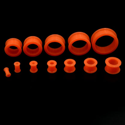 BOG Silicone Ear Tunnels - Flexible Hollow Flesh Plugs Body Piercing Jewelry for Stretched Ears