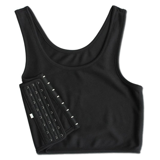Women’s Breast Binder – Transboy Lesbian Corset Vest with Side Buckle, Summer Short Tank Top Shaper Bustier