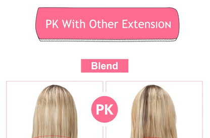 Synthetic U-Part Clip-in Hair Extensions – Long, Straight, Thick Blonde Hairpieces (16, 20, 24 Inch)