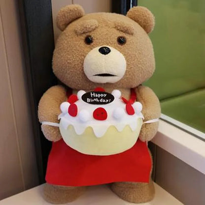 Ted 2 Movie Teddy Bear Plush Toy - 45cm Soft Stuffed Animal Birthday Gift with Apron