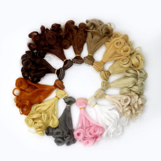 Msiredoll BJD Wig Accessories - Gradient Color Doll Hair for 1/3 1/4 1/6 1/12 DIY Wigs