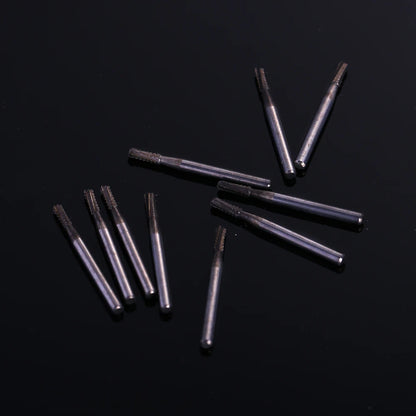10pcs Dental Broken Crown Needles - Endodontic Silver & Gold Plated Handle, 1957# & 1958# for Crown Repair