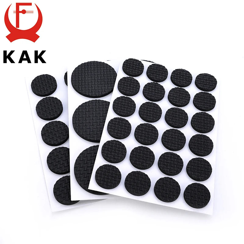 KAK Self-Adhesive Furniture Leg Felt Pads, Anti-Slip Rug Mat Bumper, 1-24PCS Chair Table Protector, Furniture Hardware Damper