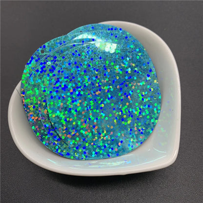 50PCS 50mm Flat Round Sequins with Side Hole – PVC Loose Paillettes for Sewing, DIY Crafts & Wedding Decorations