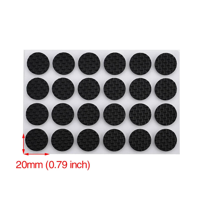 KAK Self-Adhesive Furniture Leg Felt Pads, Anti-Slip Rug Mat Bumper, 1-24PCS Chair Table Protector, Furniture Hardware Damper