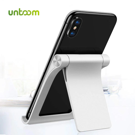 Untoom Adjustable Foldable Phone & Tablet Stand – Desk Holder for iPhone 15, 14 Pro Max and Universal Devices
