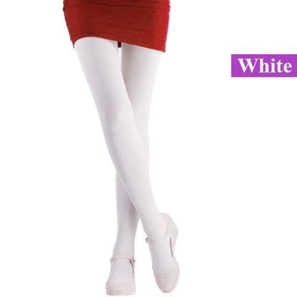 Women Black Opaque Tights - 120D Seamless Warm Nylon Footed Pantyhose Stockings For Winter And Autumn