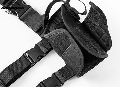 Universal Drop Leg Gun Holster - Right-Handed Tactical Thigh Pistol Bag & Pouch for All Handguns