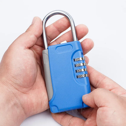 High-Quality Hidden Key Safe Box – 4-Digit Password Lock with Hook (Mini Metal Secret Storage for Home, Villa, Caravan)