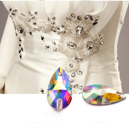 AAAAA Tear Drop Rhinestones — High-Quality Sew-On Stones for Dress, Bag, Garment & Shoe Decoration