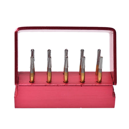 10pcs Dental Broken Crown Needles - Endodontic Silver & Gold Plated Handle, 1957# & 1958# for Crown Repair