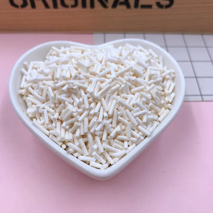 100g Colorful Long Clay Sprinkles – 5-6mm DIY Craft Decorations for Phone Deco & Creative Projects