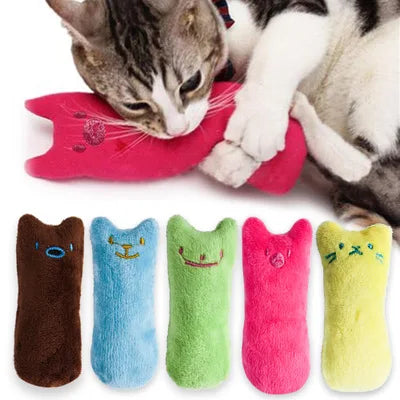 Catnip Teeth Grinding Toy - Funny Interactive Plush Chew Toy With Mint Flavor For Cats And Kittens