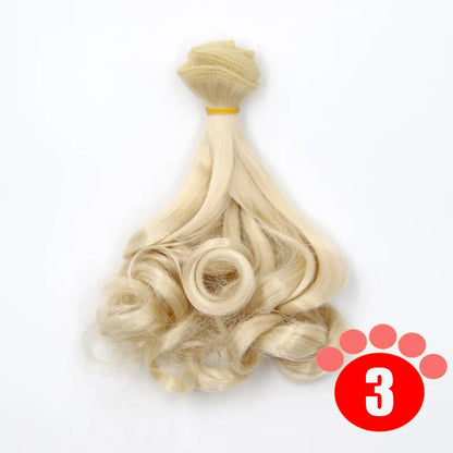 Msiredoll BJD Wig Accessories - Gradient Color Doll Hair for 1/3 1/4 1/6 1/12 DIY Wigs