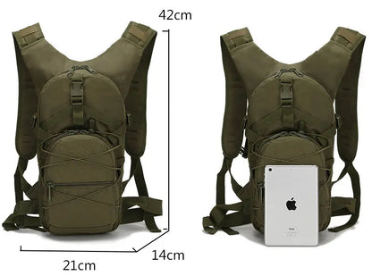 15L Molle Tactical Backpack – Outdoor Sports Bicycle Bag for Cycling, Hiking, Climbing, Camping & Fishing with Hydration Support