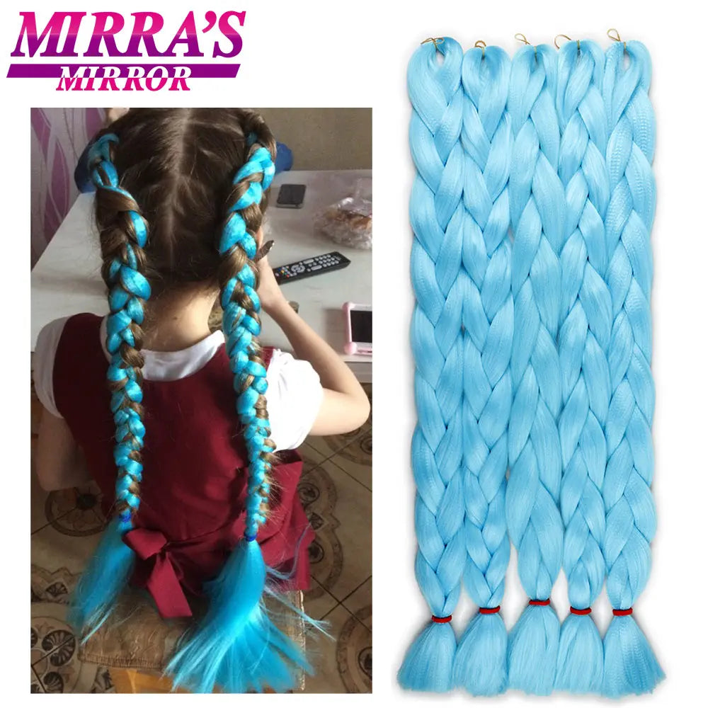 41" Jumbo Braiding Hair Extensions – Purple, Pink & Blue Ombre Synthetic Hair for Box Braids, Wholesale Support
