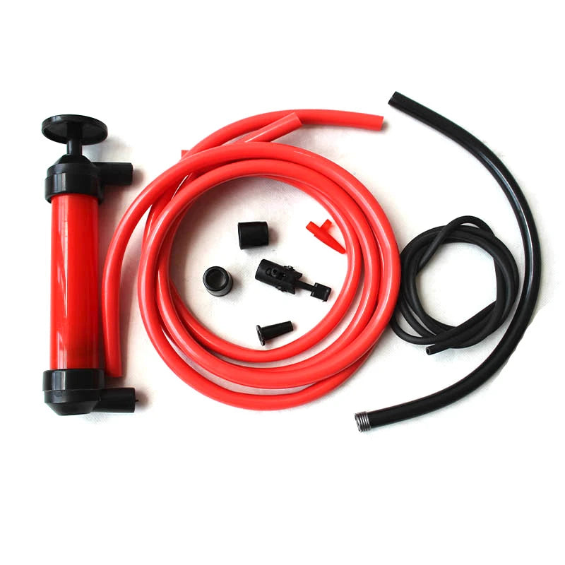 Portable Manual Oil Pump – Hand Siphon Tube for Liquid, Gas, Fuel Transfer, High-Quality Suction Pump & Inflatable Hose