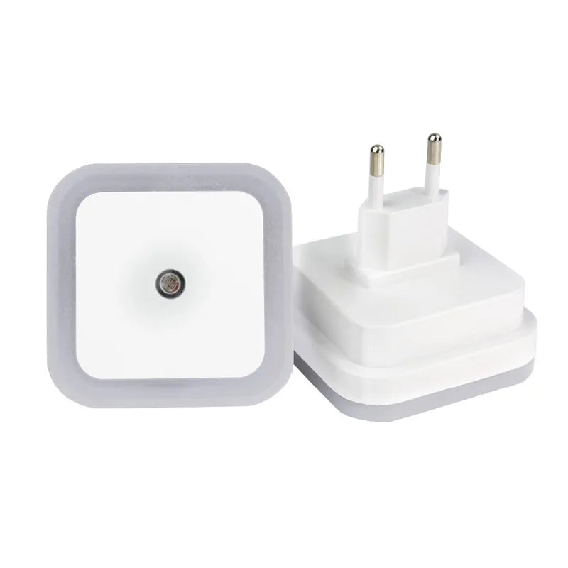 Mini Wireless Sensor LED Night Light – EU/US Plug, Square Design, Ideal for Baby, Children, Living Room, Bedroom, and Corridor