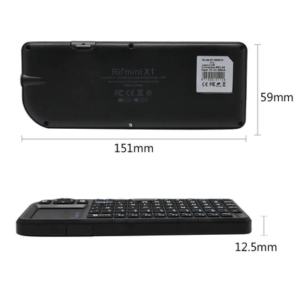 Rii X1 2.4GHz Mini Wireless Keyboard with TouchPad – English/ES/FR Layout for Android TV Box, PC & Laptop