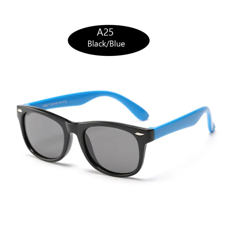 Kids Polarized Sunglasses – Classic Designer UV Protection Eyewear with TAC Lenses & TR90 Flexible Safety Frame for Boys & Girls