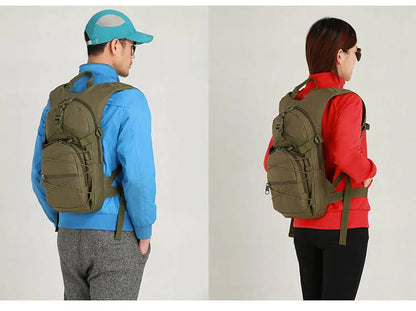 15L Molle Tactical Backpack - Outdoor Sports Bicycle Bag for Cycling, Climbing, Hiking, Camping, Fishing, Hydration