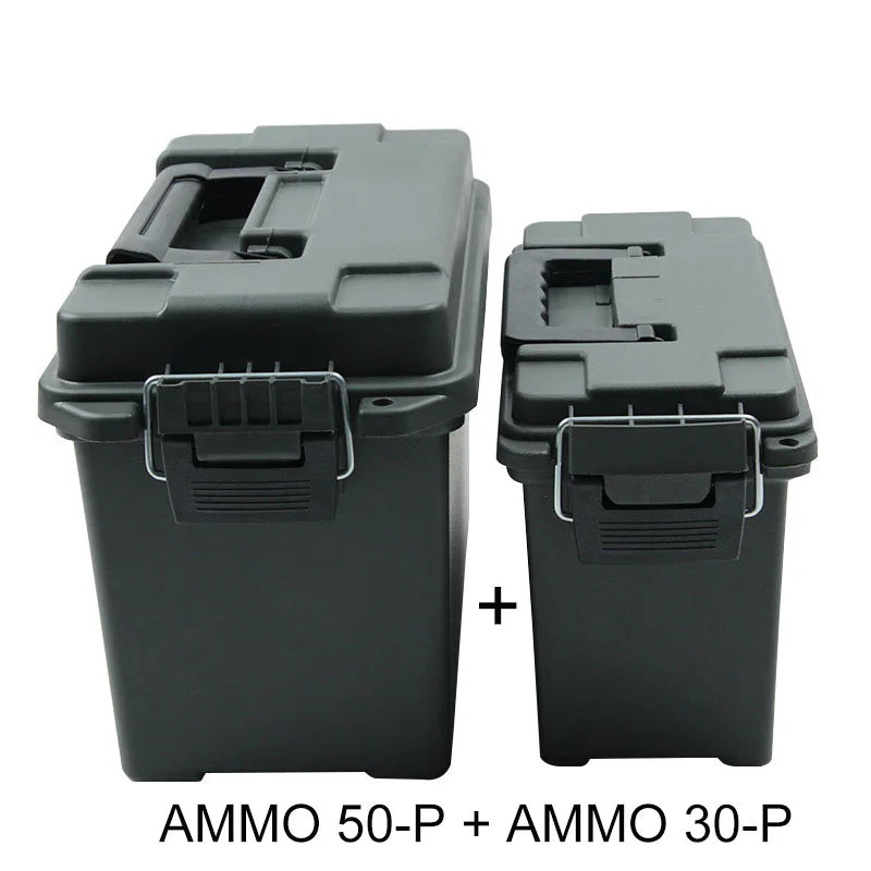 Plastic Ammo Box – Lightweight High-Strength Bullet Storage Case, Weapons Safe, Ammo Can Crate Accessory