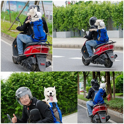 Breathable Hiking Pet Dog Carrier Backpack – Outdoor Travel Mesh Bag for Bicycle & Motorcycle