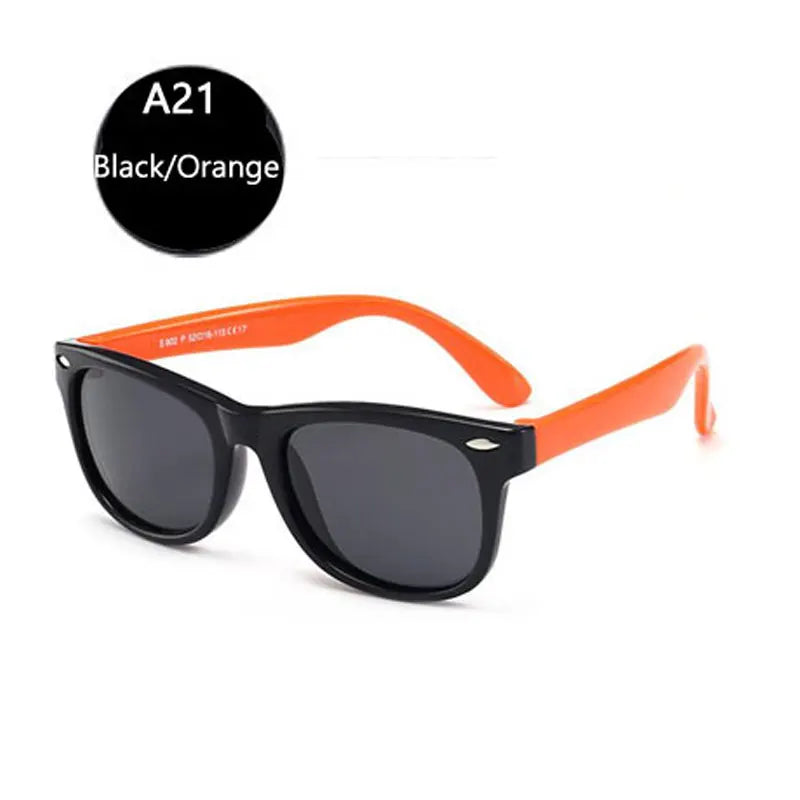 Kids Polarized Sunglasses – Classic Designer UV Protection Eyewear with TAC Lenses & TR90 Flexible Safety Frame for Boys & Girls