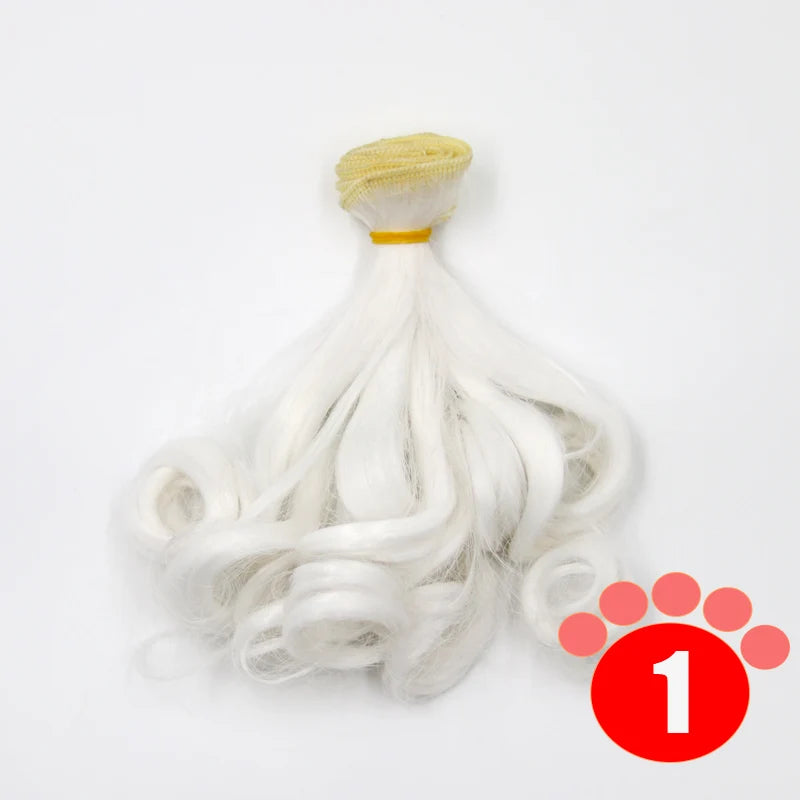 Msiredoll BJD Wig Accessories - Gradient Color Doll Hair for 1/3 1/4 1/6 1/12 DIY Wigs